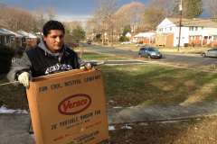 Crew member Carlos removing junk in Oakton VA