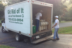 Our guys hauling furniture from Great Falls VA